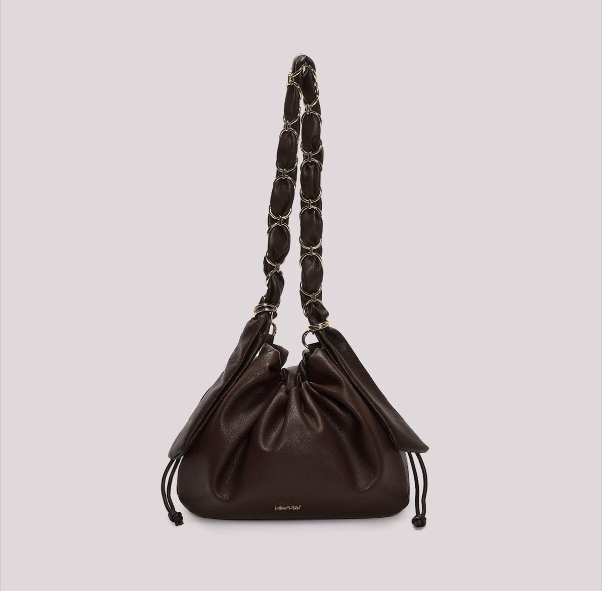 BORSA A SPALLA CON CATENA SUI MANICI MISURA MIDI- MIMI’ MUA’