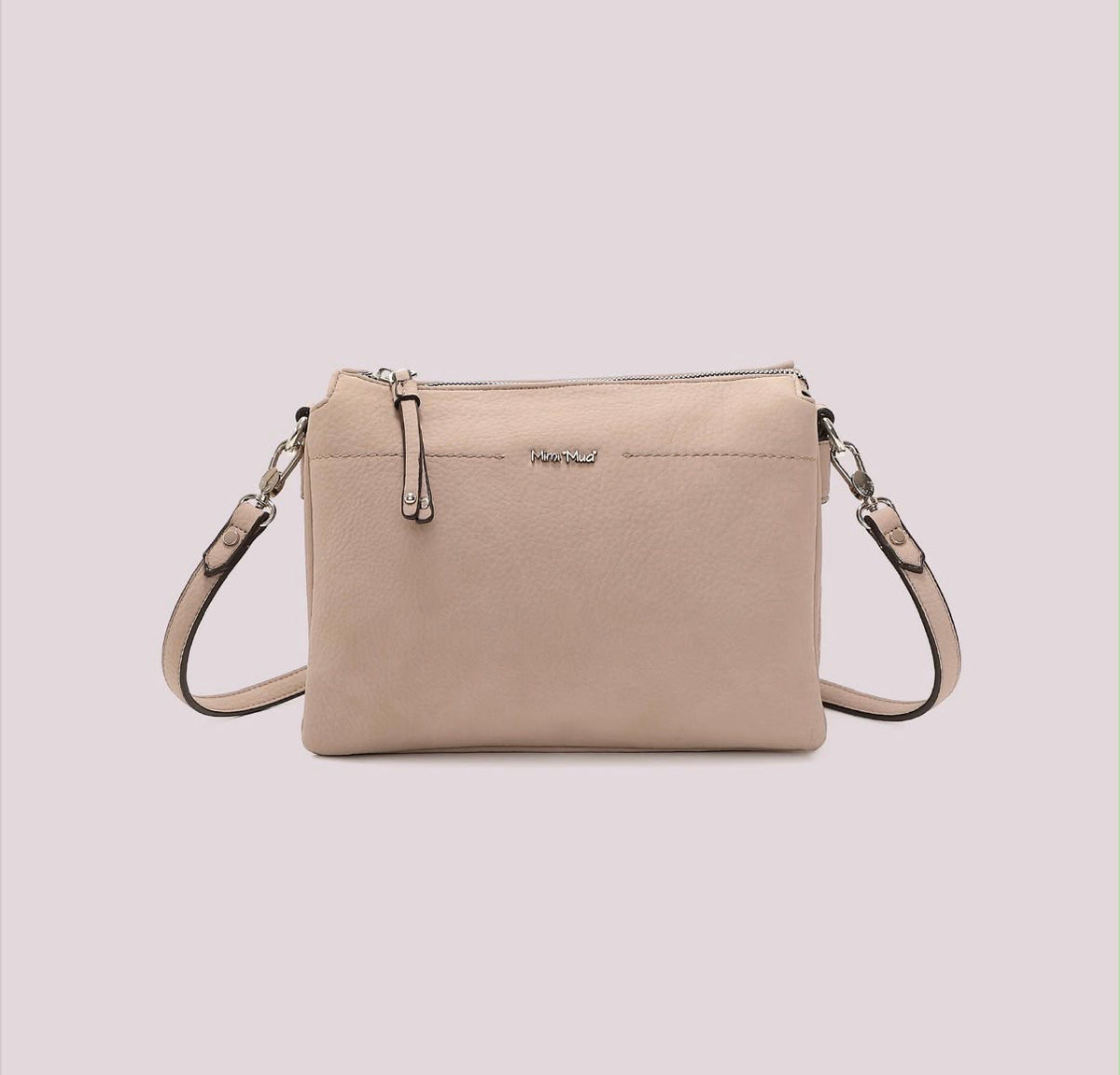 BORSA A TRACOLLA CON FIANCHI EFFETTO CAMOSCIO- MIMI’ MUA’