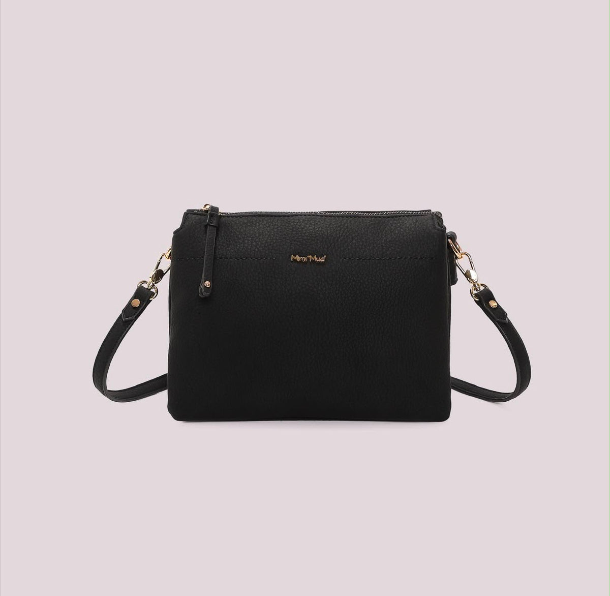 BORSA A TRACOLLA CON FIANCHI EFFETTO CAMOSCIO- MIMI’ MUA’