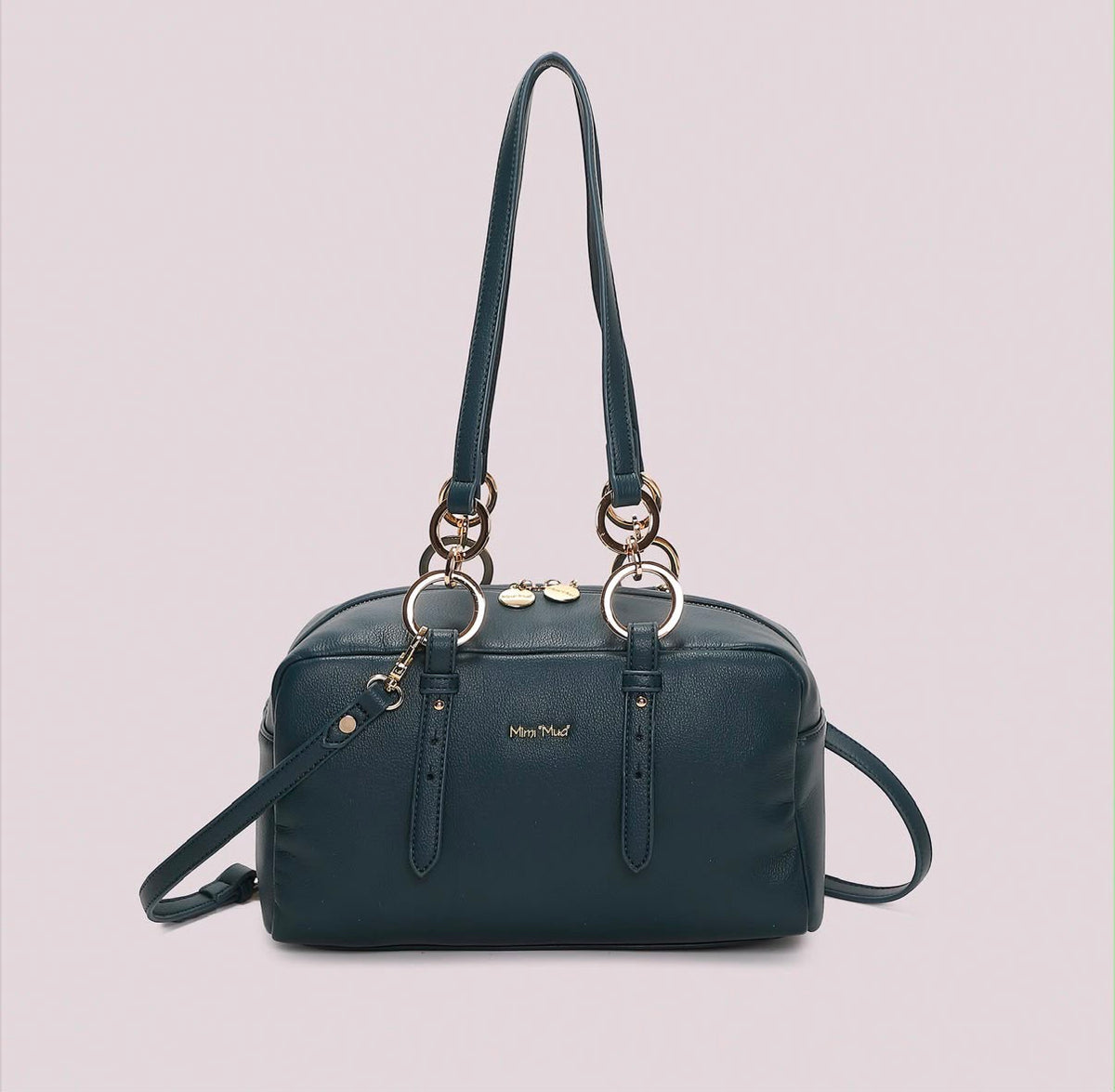 BORSA A SPALLA CON DETTAGLIO ANELLI AI MANICI-MIMI’ MUA’