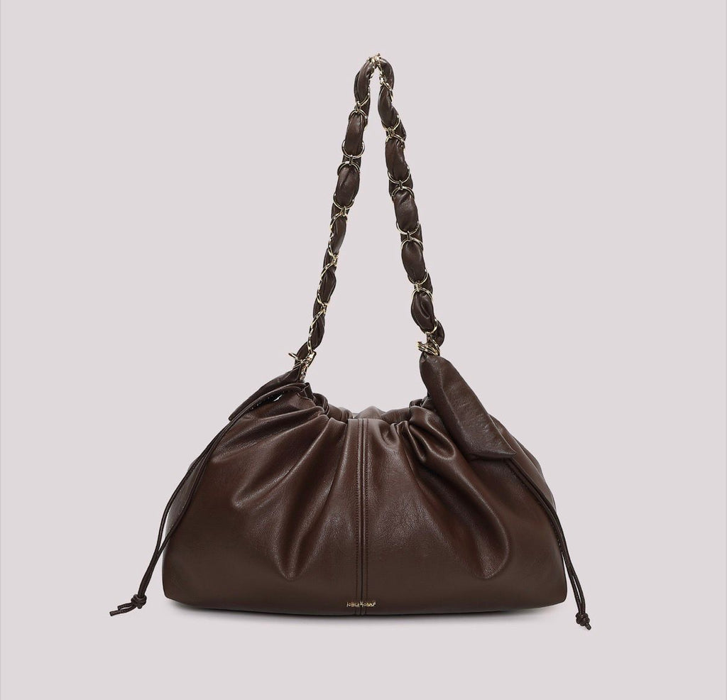 BORSA A SACCA CON CATENA SUI MANICI MISURA MAXI- MIMI’ MUA’