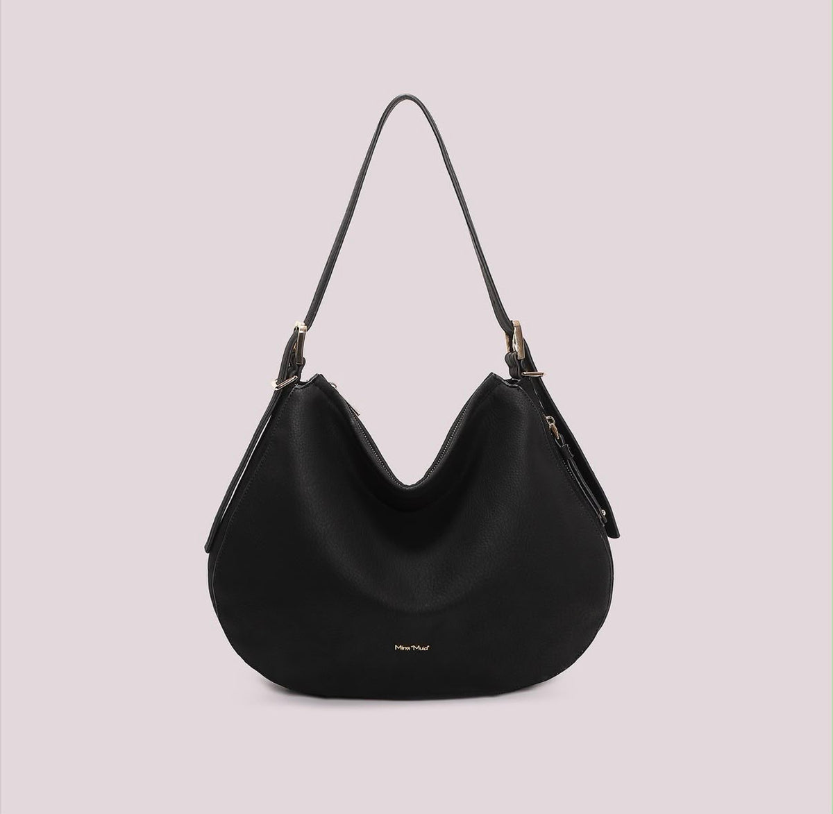 BORSA A SPALLA  CON FIANCHI EFFETTO CAMOSCIO- MIMI’ MUA’