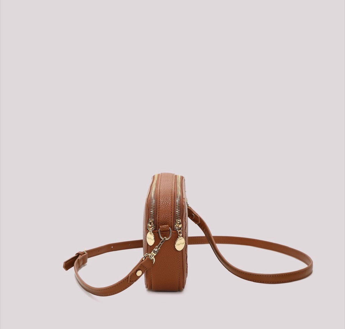 BORSA A TRACOLLA CON CUCITURE A VISTA MISURA MINI-MIMI’ MUA’