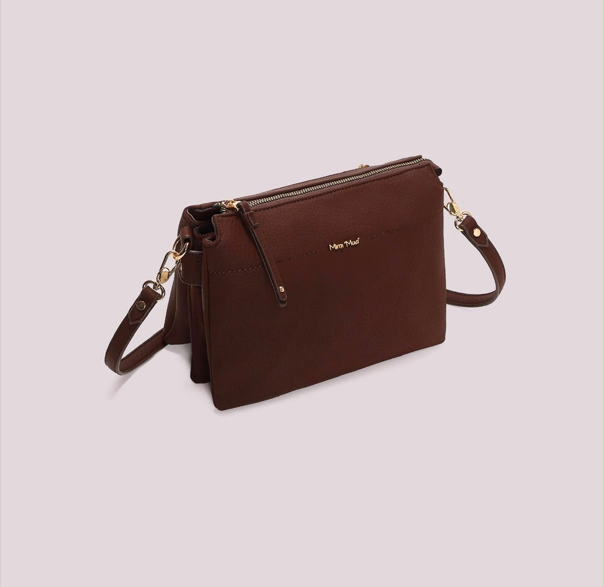 BORSA A TRACOLLA CON FIANCHI EFFETTO CAMOSCIO- MIMI’ MUA’