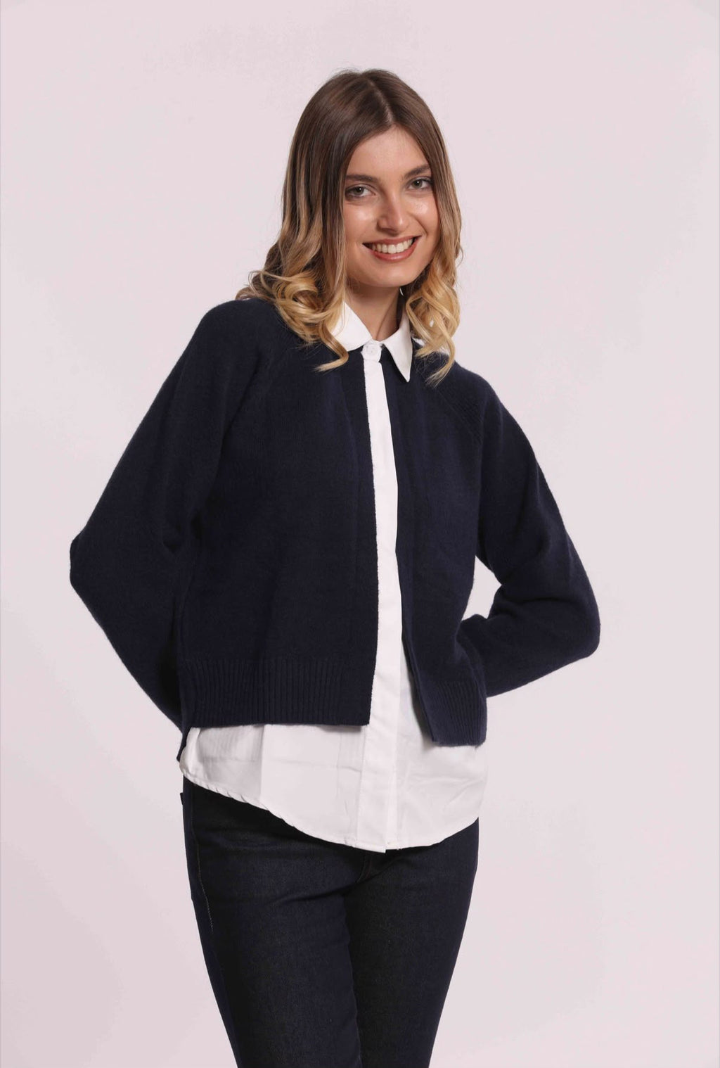 MAGLIA CON FINTA CAMICIA